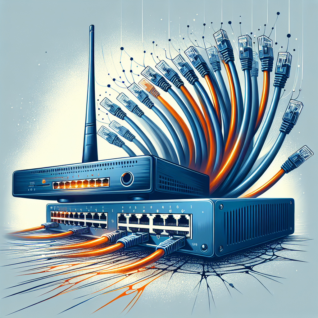 What is the difference between an Ethernet router and a network switch?